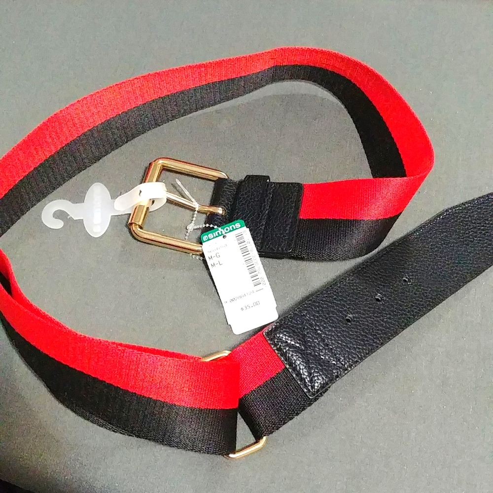 FREE with Bundle,NWT leather/fabric adjustable belt - Picture 1 of 4